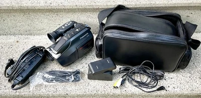 Panasonic PV-L579 Camcorder - Black - VHS-C w/Case, Cables, & 2 Batteries TESTED - Image 1 of 4