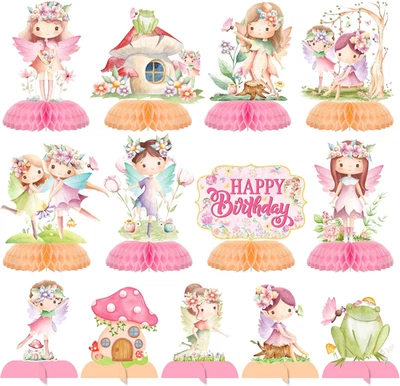 Centros de mesa de hadas para fiesta de panal decoraciones de cumpleaños de hadas 13 piezas centro de hadas Foto 1 de 4