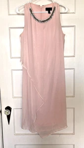 Dressbarn Collection Light Pink Dr with Embellished Neckline Size 16W - Picture 1 of 6