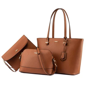 Purses for Women Classic Shoulder Tote Satchel Hobo Bags 3pcs Handbags Gift f... - Picture 1 of 7
