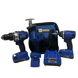 Kit combinato brushless Kobalt 24V Max - usato - trapano, percussione, seghetto alternativo, batterie - Foto 1 di 24