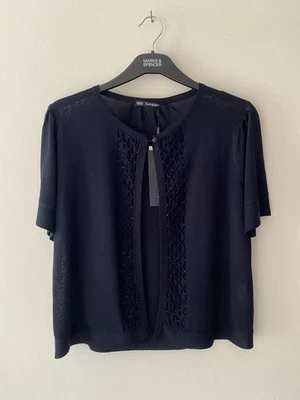 Marks & Spencer Autograph Fine Knit Black Cardigan Size 16 BNWT - Image 1 of 4