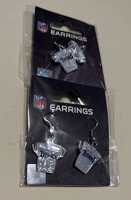 Novos Brincos Pendurados de Jersey Glitter Titans NFL (2 pares) - Imagem 1 de 2