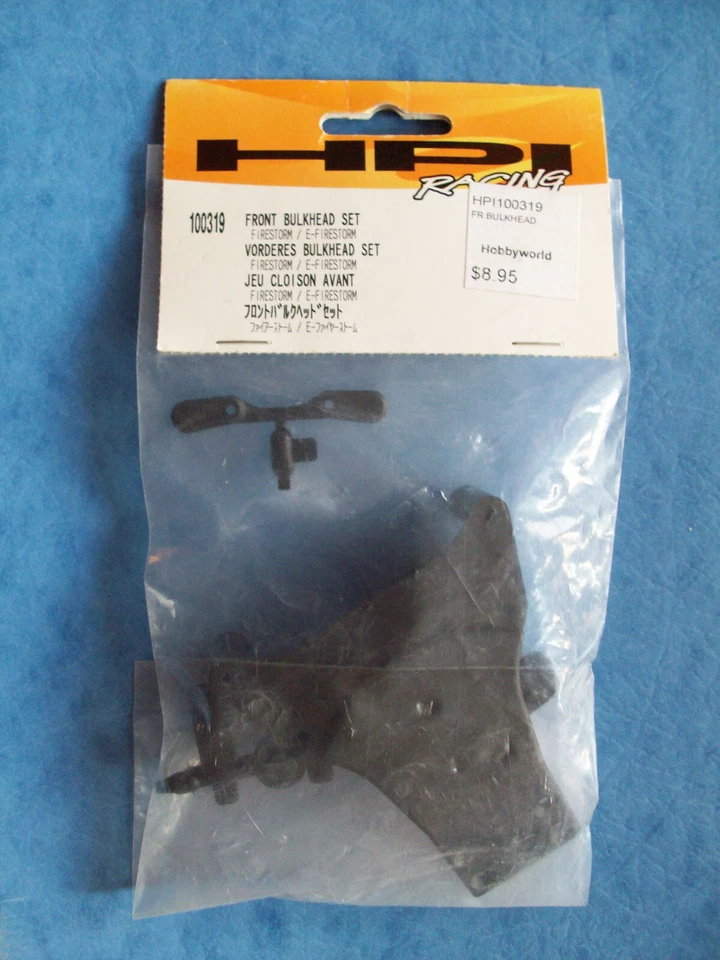 GENUINE HPI 100319 FRONT BULKHEAD SET FIRESTORM E-FIRESTORM #100319 NIP - Image 1 of 1
