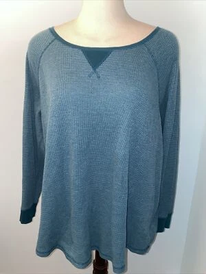 Camiseta Pullover Manga Larga Cuello Redondo Verde Faded Glory Para Mujer Talla 3X Usada en Excelente Condición Foto 1 de 4