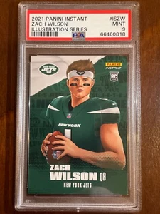 2021 Panini Instant Illustration Series — Zach Wilson — ROOKIE — MINT PSA 9 - Picture 1 of 3