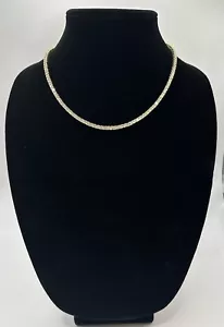 3MM Tennis Chain 14k Yellow Gold Filled CZ ICED Necklace Chain Hip Hop - Picture 1 of 7