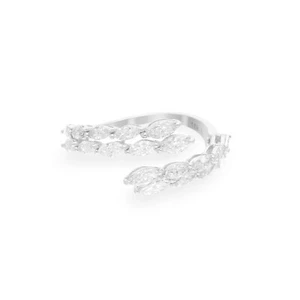 1.20 Ct Lab Grown CVD Marquise Diamond Cuff Ring For Women Gift 18k White Gold - Picture 1 of 7