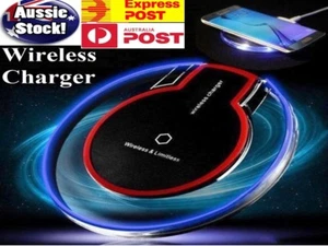 Qi Fast Wireless Charger Charging Stand Dock Samsung Galaxy S21 iPhone 12 X XS 8 - Foto 1 di 5
