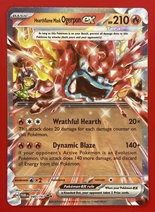 Pokemon Juego de Cartas Coleccionables Hearthflame Mask Ogerpon EX 040/167 Twilight Masquerade Doble Raro - Imagen 1 de 2