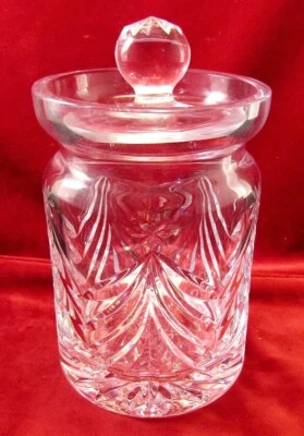 WATERFORD Marquis CHRISTMAS TREE Cookie or Candy Jar with Lid - Image 1 of 4