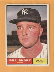 Bill Short New York Yankees 1961 Topps #252 Newburgh NY Writing On Front - Picture 1 of 2