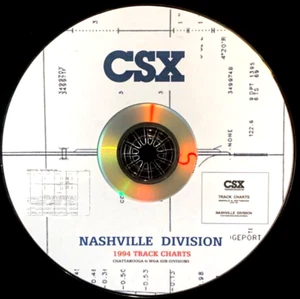CSX 1994 Nashville Division (Chattanooga -W&A Subs Track Chart PDF Pages on DVD - Picture 1 of 5