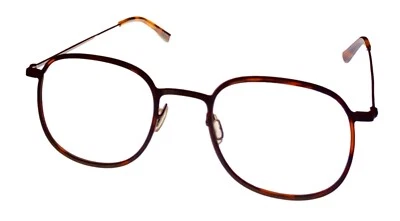 Armação masculina Jones New York tartaruga preta quadrada de metal, J360. 49 mm - Imagem 1 de 4