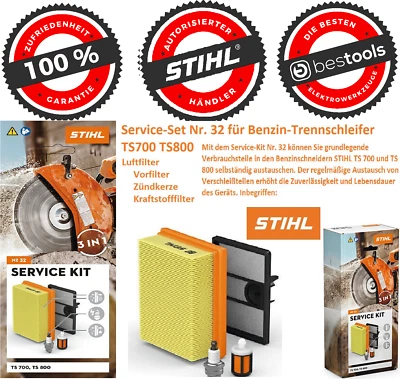 STIHL Service Kit Nr. 32 für TS700 TS800 Luftfilter Zündkerze Kraftstofffilte⭐😊 - Bild 1 von 4