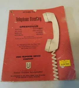 Directorio de libros telefónicos Greenville Ohio de colección diciembre 1964, páginas de negocios, genealogía - Imagen 1 de 12