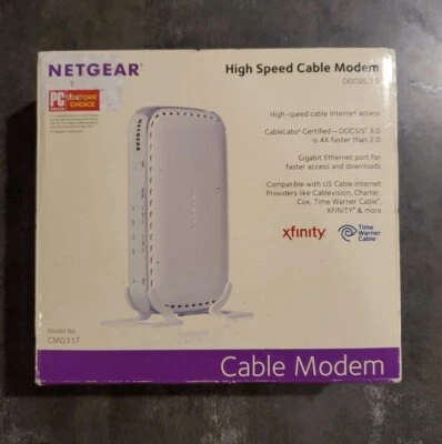 NETGEAR (CMD31T-100NAS) High Speed Cable Modem DOCSIS 3.0 🆕 Open-Box - Image 1 of 4