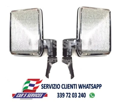 COPPIA DX+SX SPECCHI RETROVISORI CROMATI PER TOYOTA LAND CRUISER LJ70 DAL 1984 - Immagine 1 di 3