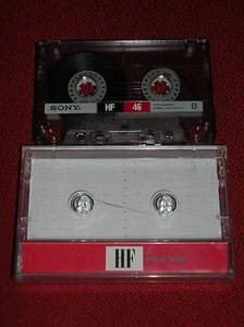 VINTAGE 1 AUDIO CASSETTA SONY HF 46 TYPE I NORMAL BIAS 120 ( ANNI '90 ) - Foto 1 di 1