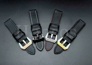 20/22/24/26 MM Carbon Fiber Leather Watch Band Strap Fits for Invicta Oversize - Picture 1 of 67