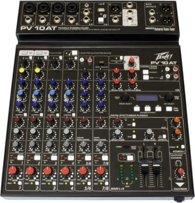 Peavey PV 10 AT 10 Channel Compact Mixing Mixer Console with Bluetooth Auto-Tune - Image 1 of 4
