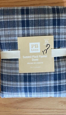 Funda nórdica Pottery Barn Teen Summit a cuadros doble - NUEVA Foto 1 de 4