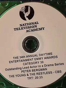 2007 Peter Bergman Young & The Restless Soap Opera DAYTIME EMMY AWARDS FYC DVD - Foto 1 di 5
