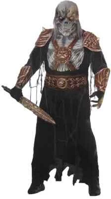 Fantasia Adulta de Luxo Halloween Ghoul Warrior Medieval Game Thrones White Walker - Imagem 1 de 2