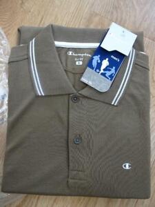 CHAMPION mens brown easy fit polo t shirt top SIZE XL NEW BNWT