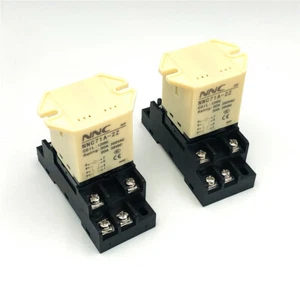 2sets Power Relay JQX-30F 2Z HHC71A 30A 12VDC 24VDC 110VAC 220VAC DPDT with Base - Picture 1 of 7