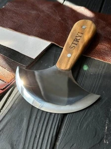 Leather Round Knife STRYI 130mm, Half-moon Knife for Leather, Leather Cutting - Picture 1 of 7