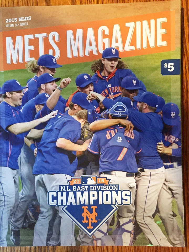 NLDS New York Mets vs LA Dodgers Citi Field 2015 Program Scorecard Magazine - Image 1 of 1