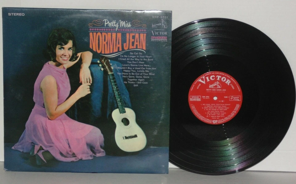 NORMA JEAN Pretty Miss Japanese LP Victor Vinyl SHP-5701 PLAYS WELL Country - Image 1 of 3