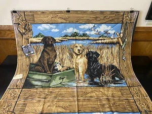 VTG Springs Industries Hunting A Dogs Life 5419 Quilt Cotton Fabric Panel NEW - Picture 1 of 10