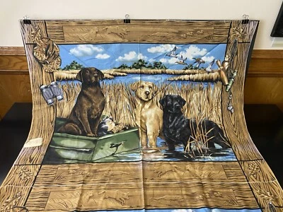 Panel de tela de algodón edredón Springs Industries Hunting A Dogs Life 5419 de colección NUEVO Foto 1 de 4