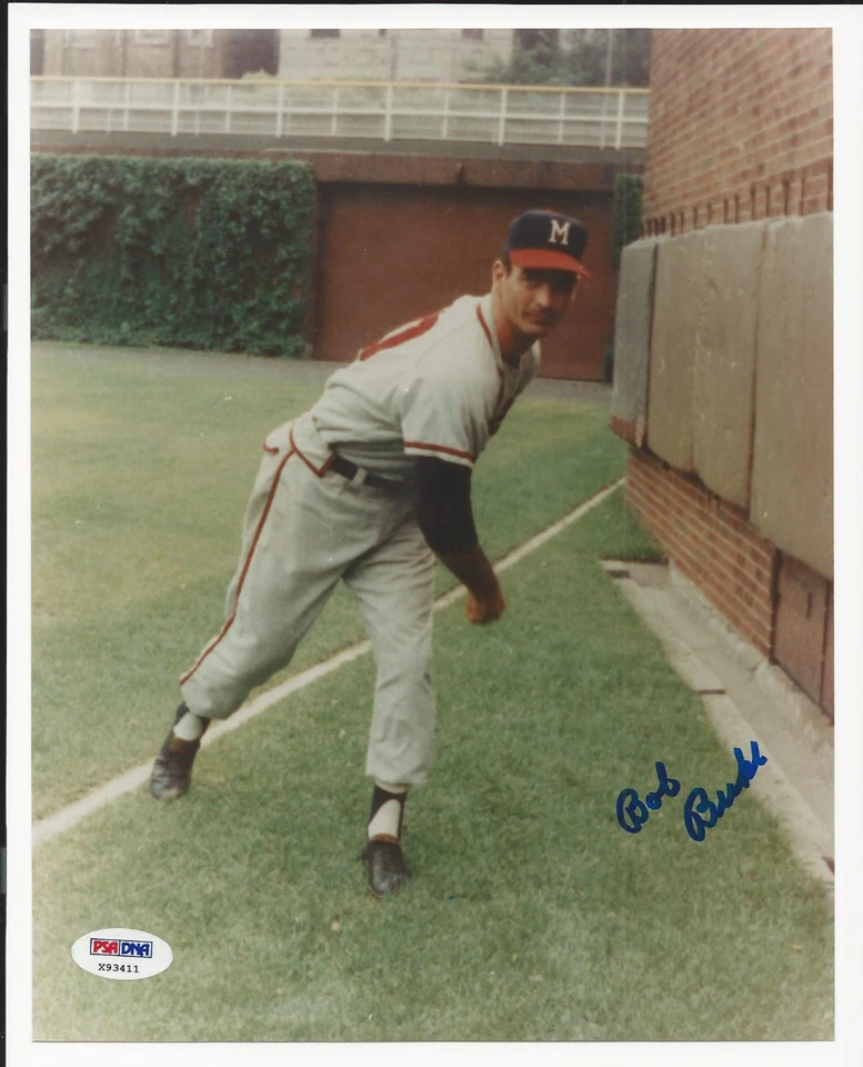 鲍勃·布尔·勇士签名亲笔签名 8 x 10 照片 PSA/DNA 认证亲笔签名 — 第 1/1 张图片