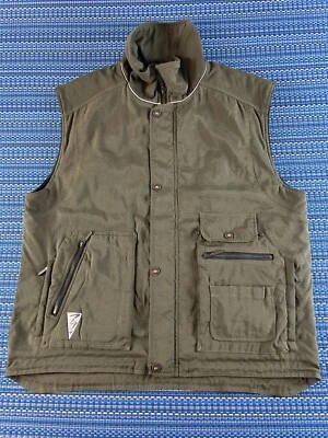 Obermeyer Circuit Vest Mens XL Green Chore Barn Outdoors Full Zip Pockets #7208 - Image 1 of 4