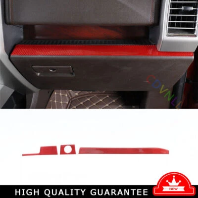 Tira de salpicadero de consola central para Ford F150 F-150 2015-2020 vinilo fibra de carbono Foto 1 de 4