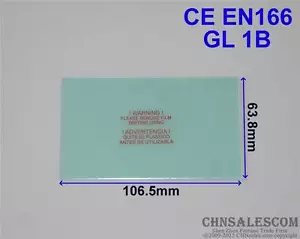 5 Stück Schweißhelm Filter Linsenschutz Linsenschutzfolie 106,5 x 63,8 mm - Bild 1 von 3