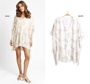 ComfyLuxe Paisley Pattern Embroidered Poncho - Picture 1 of 8