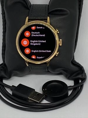 Fossil Venture HR Gen 4 FTW6018 Women's Black Leather Digital Dial Smart Watch - Image 1 of 4