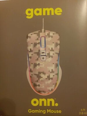 Onn Gaming Mouse w/ Attached USB Power Cable LED lighting DPI Adjustable  - Image 1 of 3