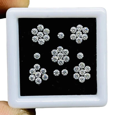 VVS 40 Pcs D Color Loose White Moissanite 1.8mm Round Cut Wholesale Lot - Image 1 of 4