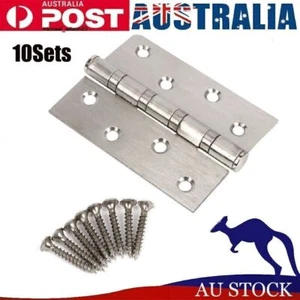 10 Sets STAINLESS STEEL Door Hinges Butt Hinge 304 grade 100*75mm HEAVY DUTY - Picture 1 of 10