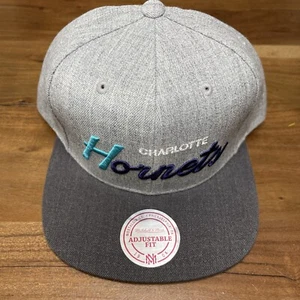 Mitchell & Ness Charlotte Hornets Tri Pop Script Adjustable Snapback Hat Cap - Picture 1 of 2