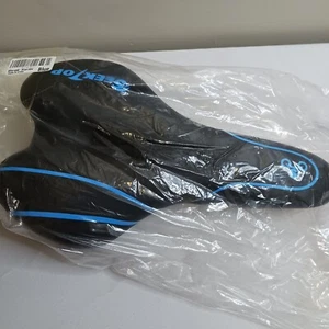 Seektop Bike Saddle / Seat Cushion for Men Women Gel Padded Blue Accents - Picture 1 of 2