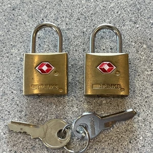Juego de 2 1 llave de latón con candado de viaje Brinks aprobado por la TSA - Imagen 1 de 1