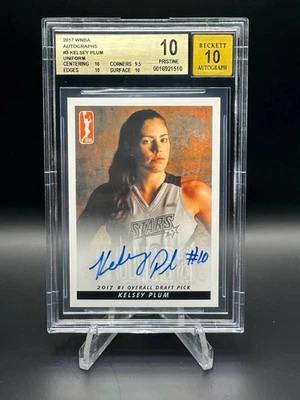 2017 Rittenhouse WNBA Kelsey Plum Rookie Autographs RC Auto Uniform BGS 10 - Image 1 of 2
