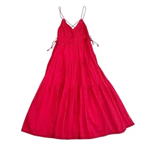 ULLA JOHNSON Freya Cotton Midi Dress in Cosmos Size 2 / Small - Foto 1 di 10