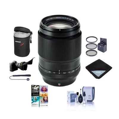 Lente Fujifilm XF 90 mm f/2 R LM WR con kit de accesorios de software de PC #16463668NK Foto 1 de 4